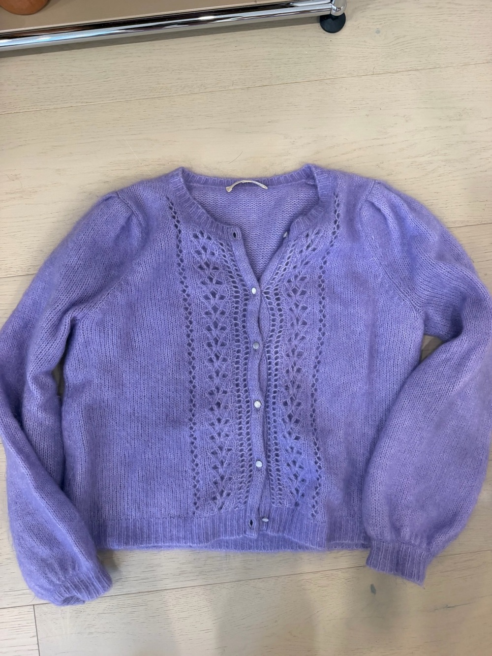 Sezane Lilac Egide Cardigan